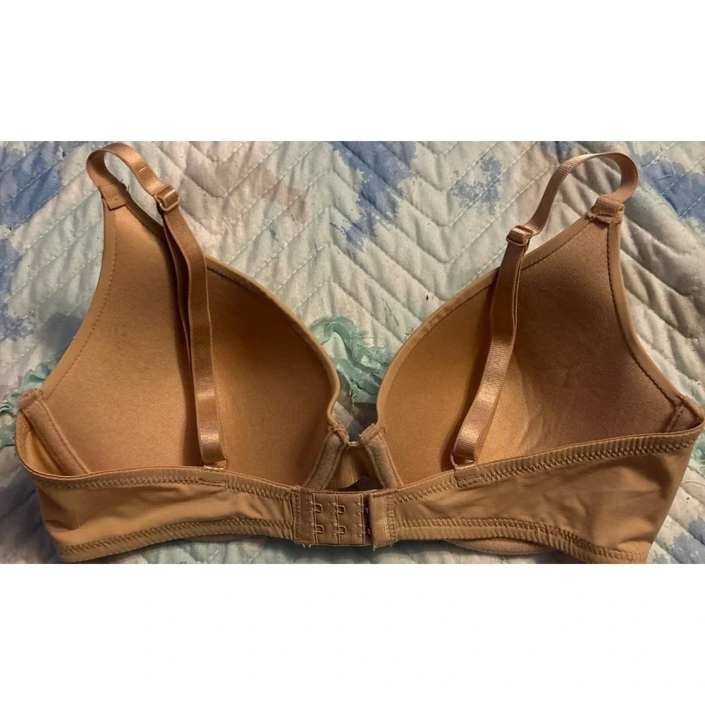 No Boundaries Beige Padded‎ Underwire Demi Bra, Size 34D